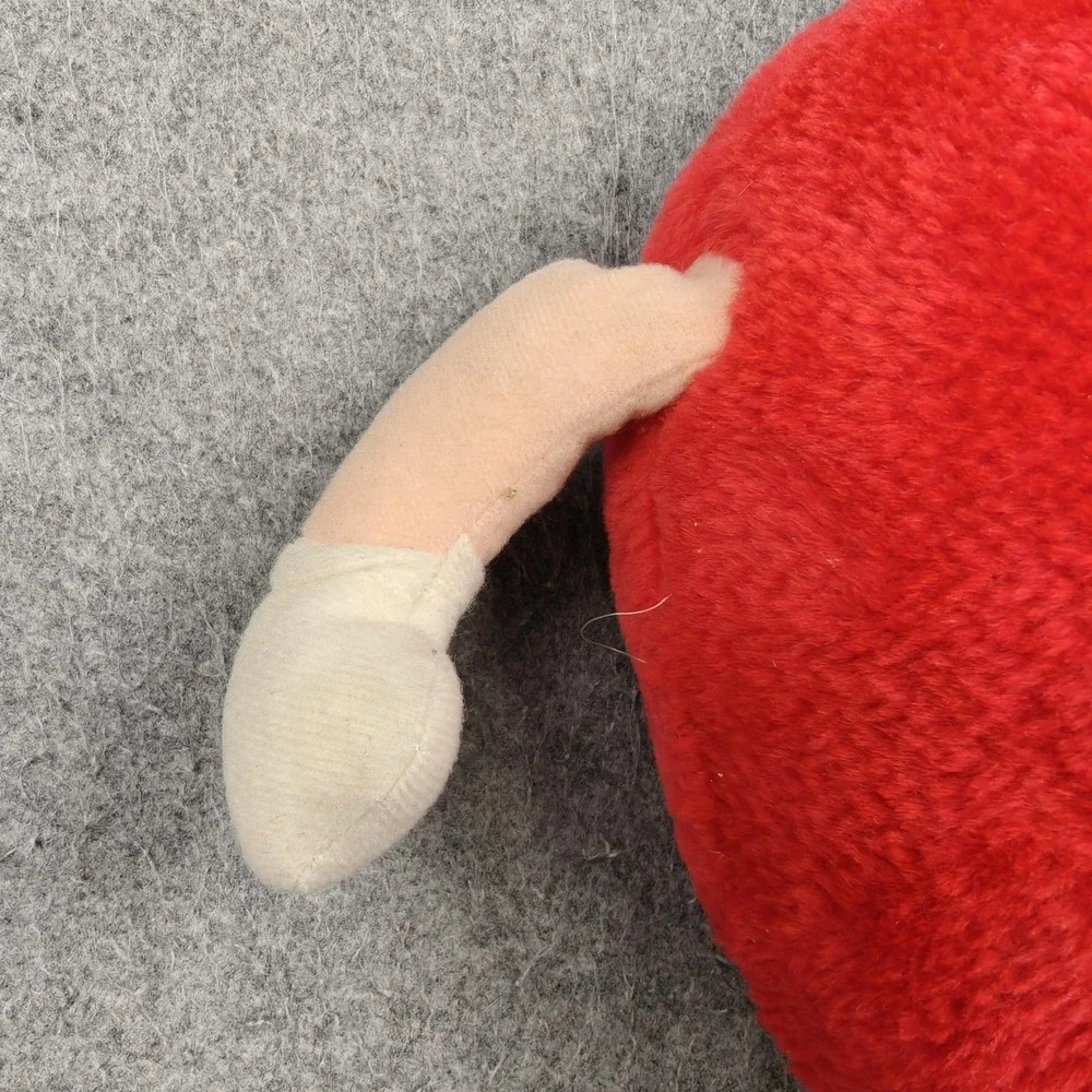 VTG M&M's Red Character Plush Stuffed Animal Toy Vintage Small 10 In Blue Shoes